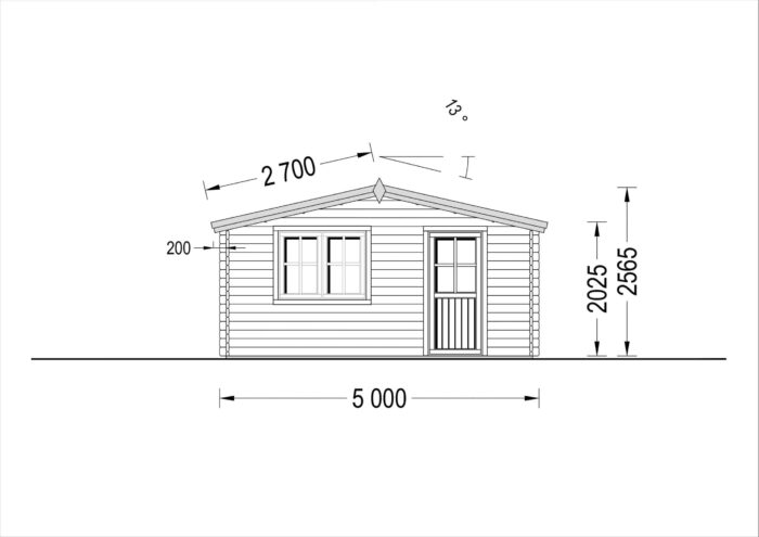 Gartenhaus Donau, 5x4m, 20m²