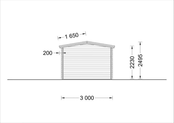 Premium Gartenhaus ELENA, 6.6 x 3 m, 20 m²