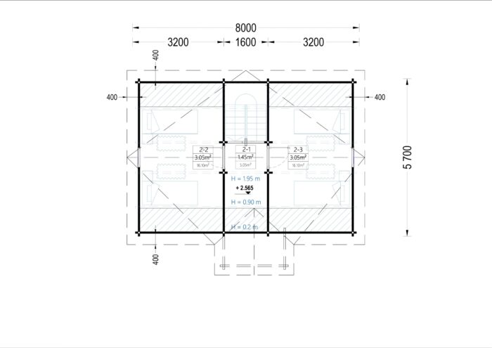 Blockbohlenhaus ERNI (66mm) 70m²