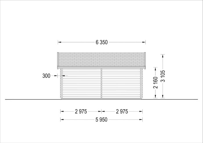 Premium Blockbohlenhaus FRITZ (44mm) 60m²