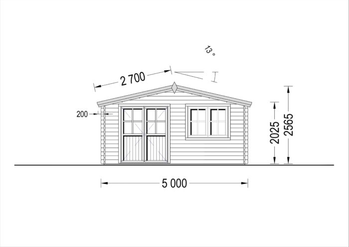 Gartenhaus LINZ, 5x4m, 20m²