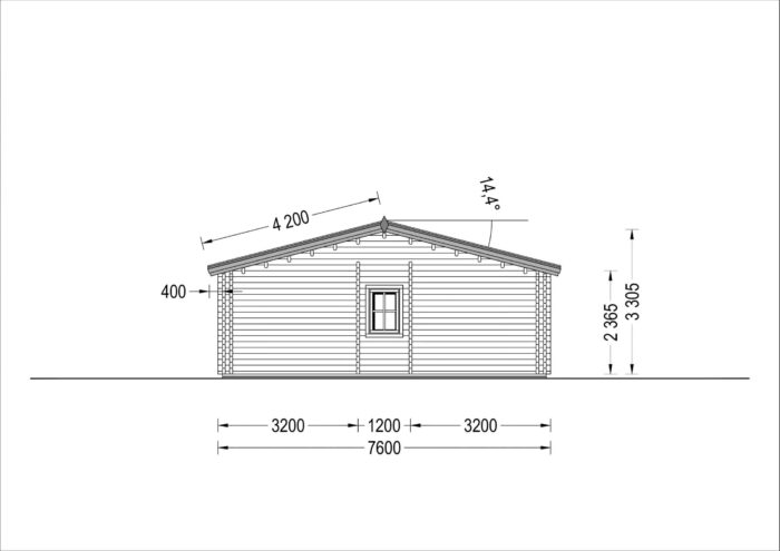 Blockbohlenhaus LIENZ (44 +44 mm) 103 m²