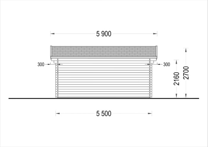 Blockbohlenhaus MARIA (44 mm) 30 m²