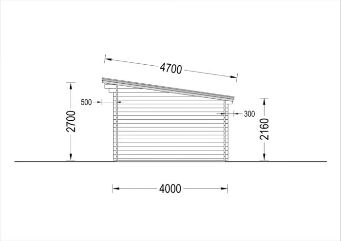 Blockbohlenhaus MARINA (44 mm) 30 m² inkl. Fußboden