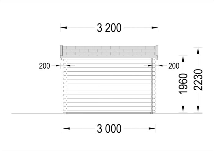 Premium Gartenhaus MALTAN (34mm) 3x3m, 9m²