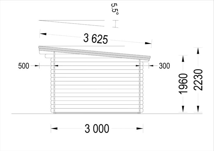 Premium Gartenhaus MALTAN (34mm) 3x3m, 9m²