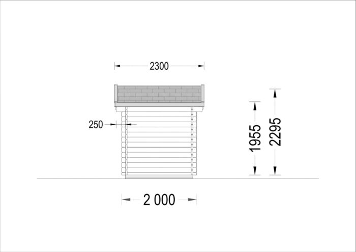 Gartenhaus aus Holz MIMI (28 mm), 3x2 m, 6 m²