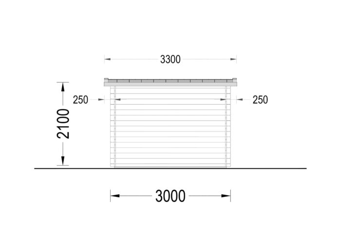 Gartenhaus aus Holz Kit (28mm), 3x2m, 6m²