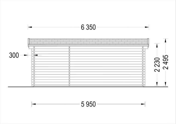 Gartenhaus OSKAR, 6x3 m, 18 m²