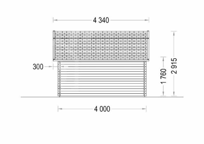 Gartenhaus OHIO (34 mm), 4x4 m, 16 m²