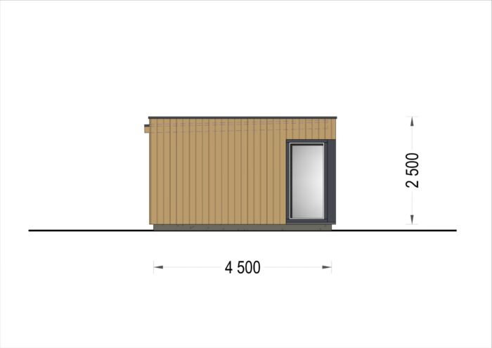 PREMIUM Gartenhaus (Isoliert, SIPS), 10.5x4.5 m, 40 m²