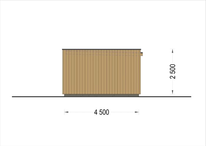 PREMIUM Gartenhaus (Isoliert, SIPS), 10.5x4.5 m, 40 m²