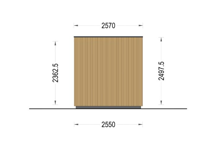 Premium Gartenhaus Tobi (34 mm + Holzverschalung) 10m²