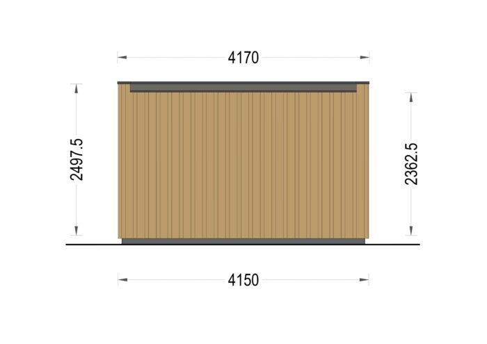 Premium Gartenhaus Tobi (34 mm + Holzverschalung) 10m²