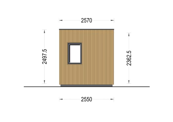 Premium Gartenhaus Tobi (34 mm + Holzverschalung) 10m²