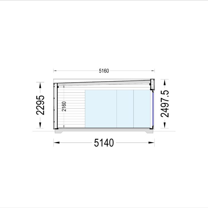 Premium Gartenhaus Tobi (34mm + Holzverschalung), 6x5m, 18m²