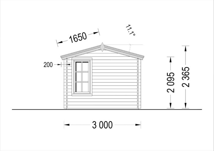 Gartenhaus Meran, 4x3m, 12m²