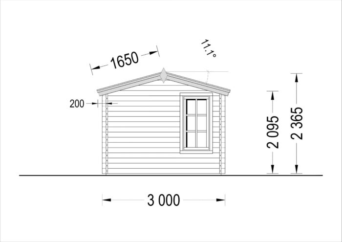 Gartenhaus Meran, 4x3m, 12m²