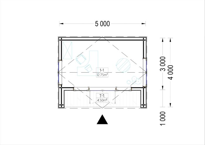 Gartenhaus TAURUS (34mm + Holzverschalung), 4x4m, 12m²