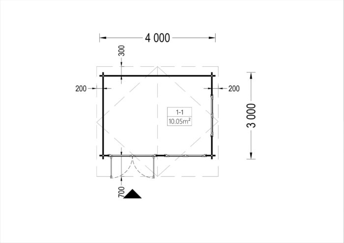 Gartenhaus WIEN 4x3m, 25m²