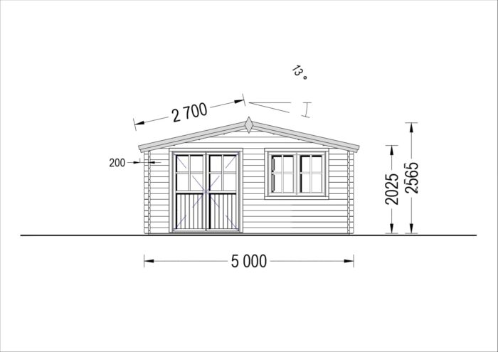 Gartenhaus WIEN 5x4 m, 20 m²