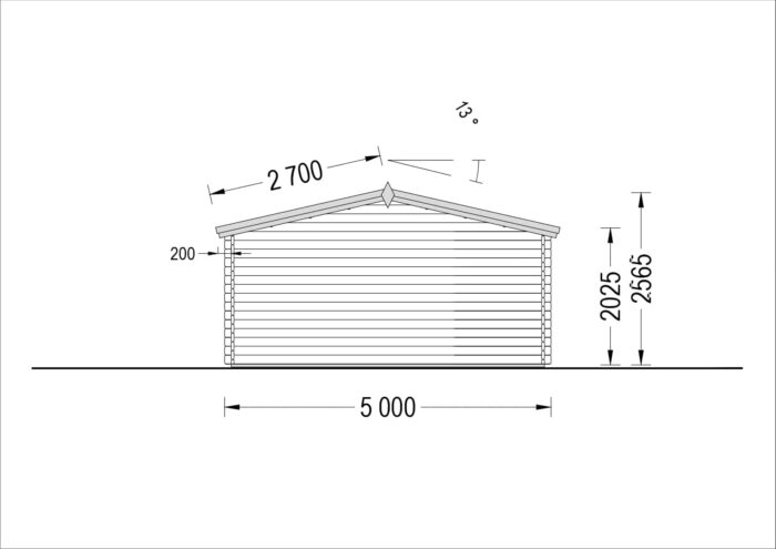 Gartenhaus WIEN 5x4 m, 20 m²