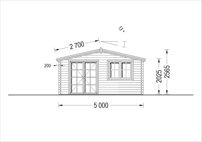 Premium Gartenhaus WIEN, 5x5 m, 25 m²