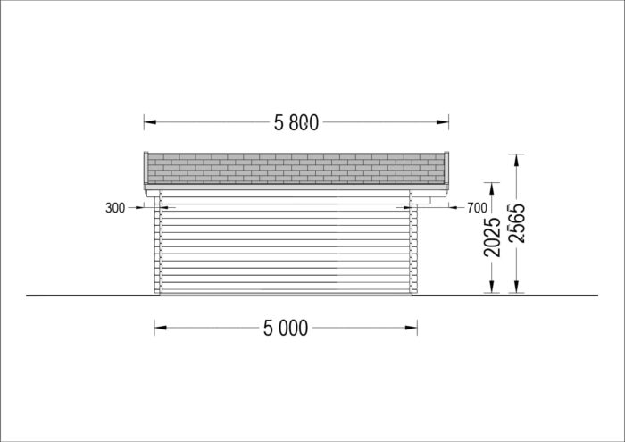 Premium Gartenhaus WIEN, 5x5 m, 25 m²