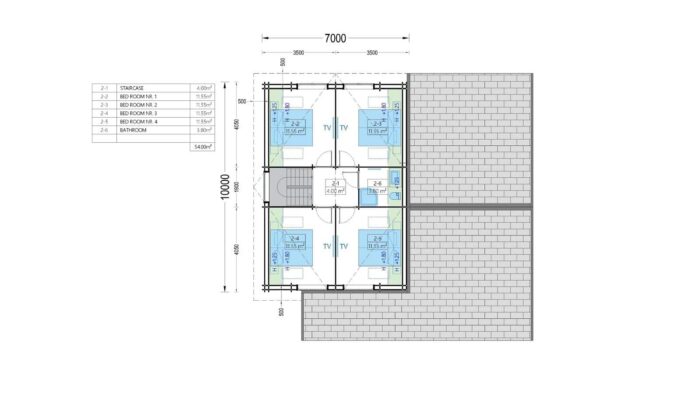 Premium Holzhaus KLAGENFURT(44+44 mm), 180 m²