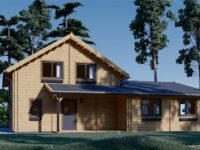 Premium Holzhaus KLAGENFURT(44+44 mm), 180 m²