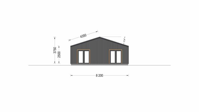 Wohnhaus Enns (66 mm + Holzverschalung) inkl. Isolierung, 130 m²