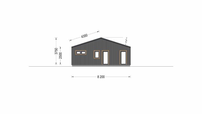 Wohnhaus Enns (66 mm + Holzverschalung) inkl. Isolierung, 130 m²