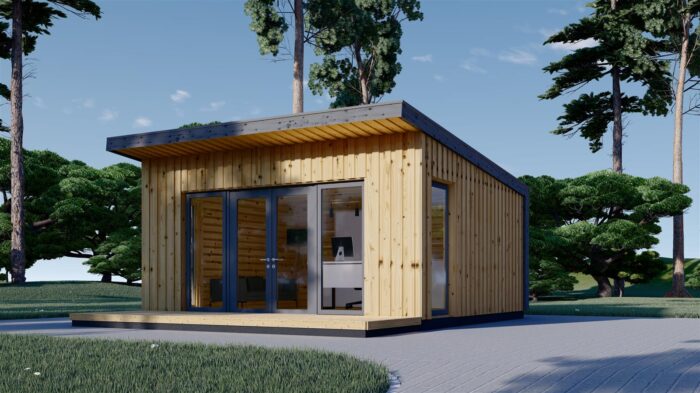 Gartenhaus EMIL (34mm + Holzverschalung ), 5x4m, 20m²