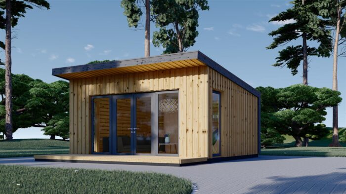 Gartenhaus EMIL (34mm + Holzverschalung ), 5x5m, 25m²