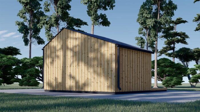 Gartenhaus ANTON (34mm + Holzverschalung ), 8x3m, 15m²