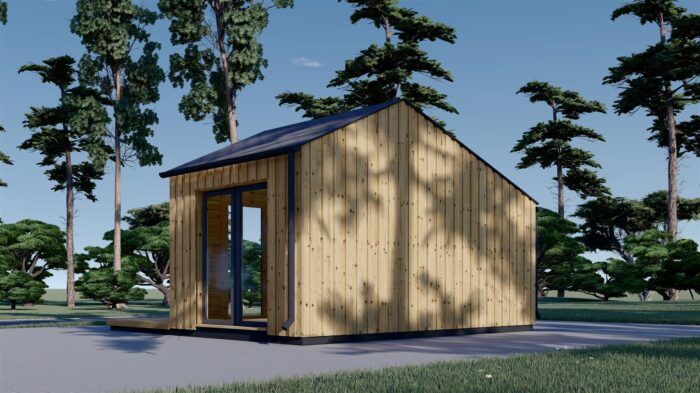 Gartenhaus ANTON (34mm + Holzverschalung ), 8x3m, 15m²