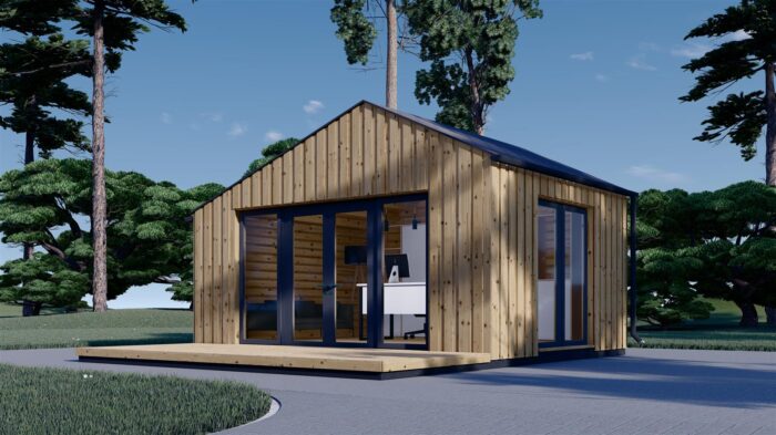 Gartenhaus ANTON (34mm + Holzverschalung ), 5x4m, 20m²