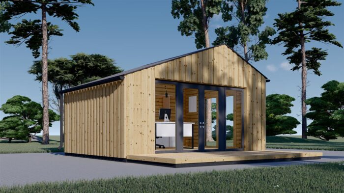 Gartenhaus ANTON (34mm + Holzverschalung ), 5x4m, 20m²