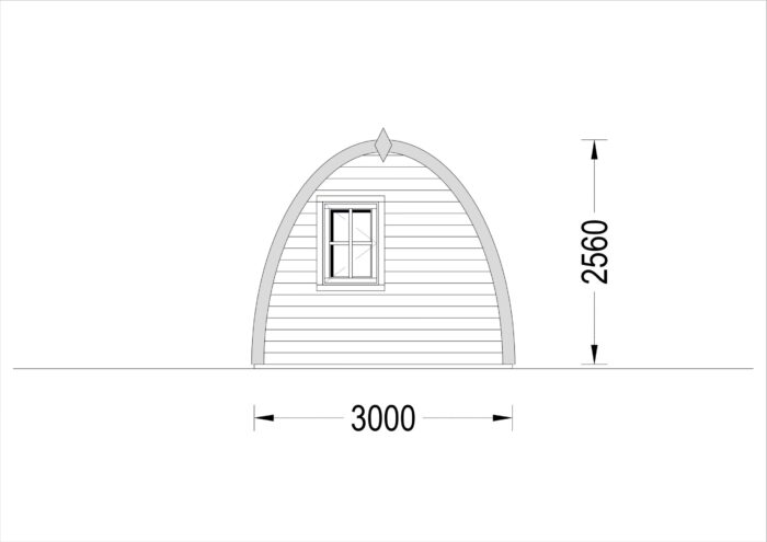 Gartenhaus BRITA 3x6 m, 18 m²