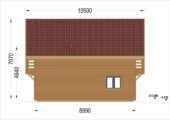 Holzhaus LISA (PREMIUM Isoliert, 66 mm + Holzverschalung), 80 m² – Bild 5