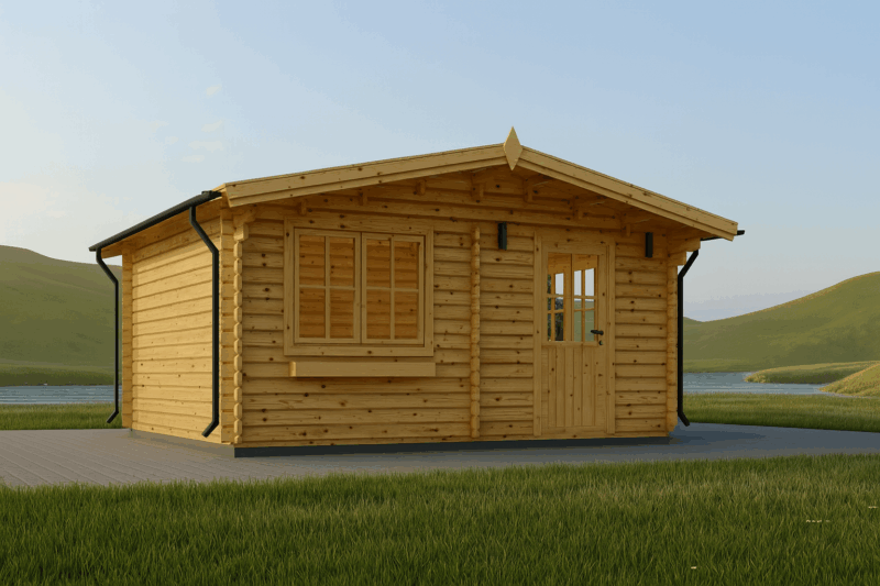 Gartenhaus Donau (44+44mm) 6x6m, 36m² Isoliert