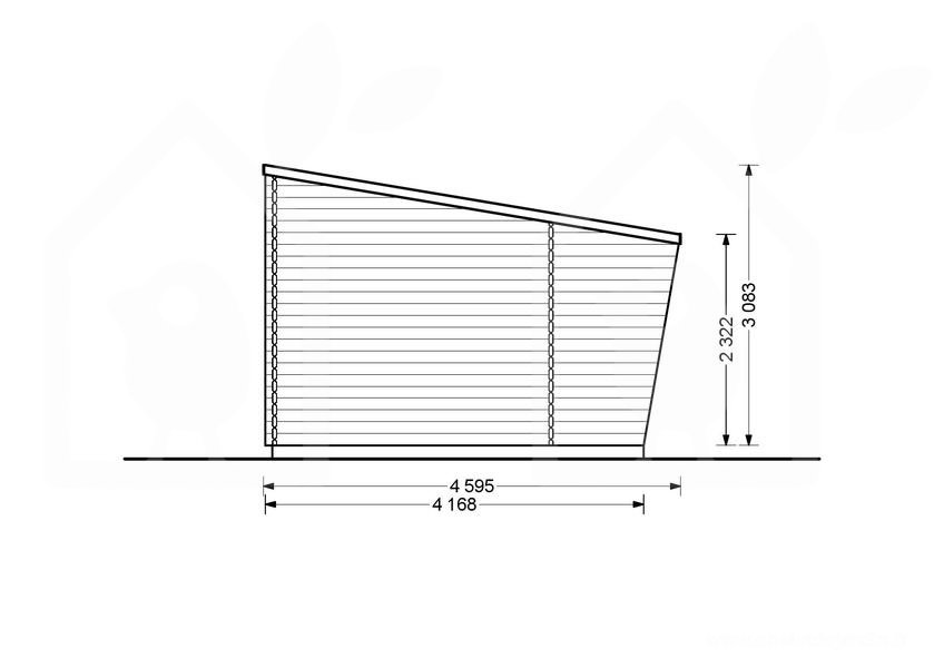 3.jpg Gartenhaus aus Holz HANS (44mm), 6x3m, 18m² – Bild 7