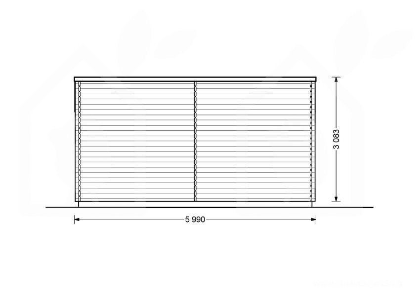 4.jpg Gartenhaus aus Holz HANS (44mm), 6x3m, 18m² – Bild 8