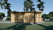 Blockbohlenhaus ARMIN (44 mm) 31 m² mit Pultdach – Bild 5