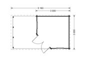 Premium Gartenhaus Gartenhaus ALAN PLUS (28mm), 5x3m,  9m² + 6.5m² – Bild 6