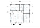 Blockbohlenhaus ANDI (44+44mm), 72m² – Bild 7