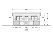Blockbohlenhaus ARMIN (44 mm) 31 m² mit Pultdach – Bild 6