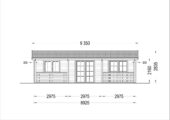 Blockbohlenhaus mit Terrasse LILLI( 44mm), 32 m² + 20m² – Bild 9