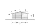Blockbohlenhaus mit Terrasse LILLI( 44mm), 32 m² + 20m² – Bild 7