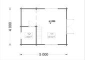 Blockbohlenhaus mit Schlafboden DORNBIRN (44 mm), 20 m² + 16 m² mit Pultdach – Bild 6